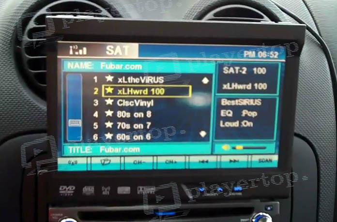 autoradio GPS rétractable